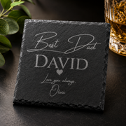 Personalised Slate Coaster – Custom Name & Message Gift
