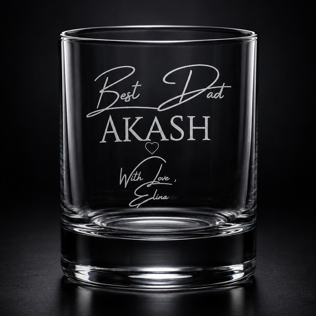 Personalised Islande Rocks Glass – Custom Engraved Gift