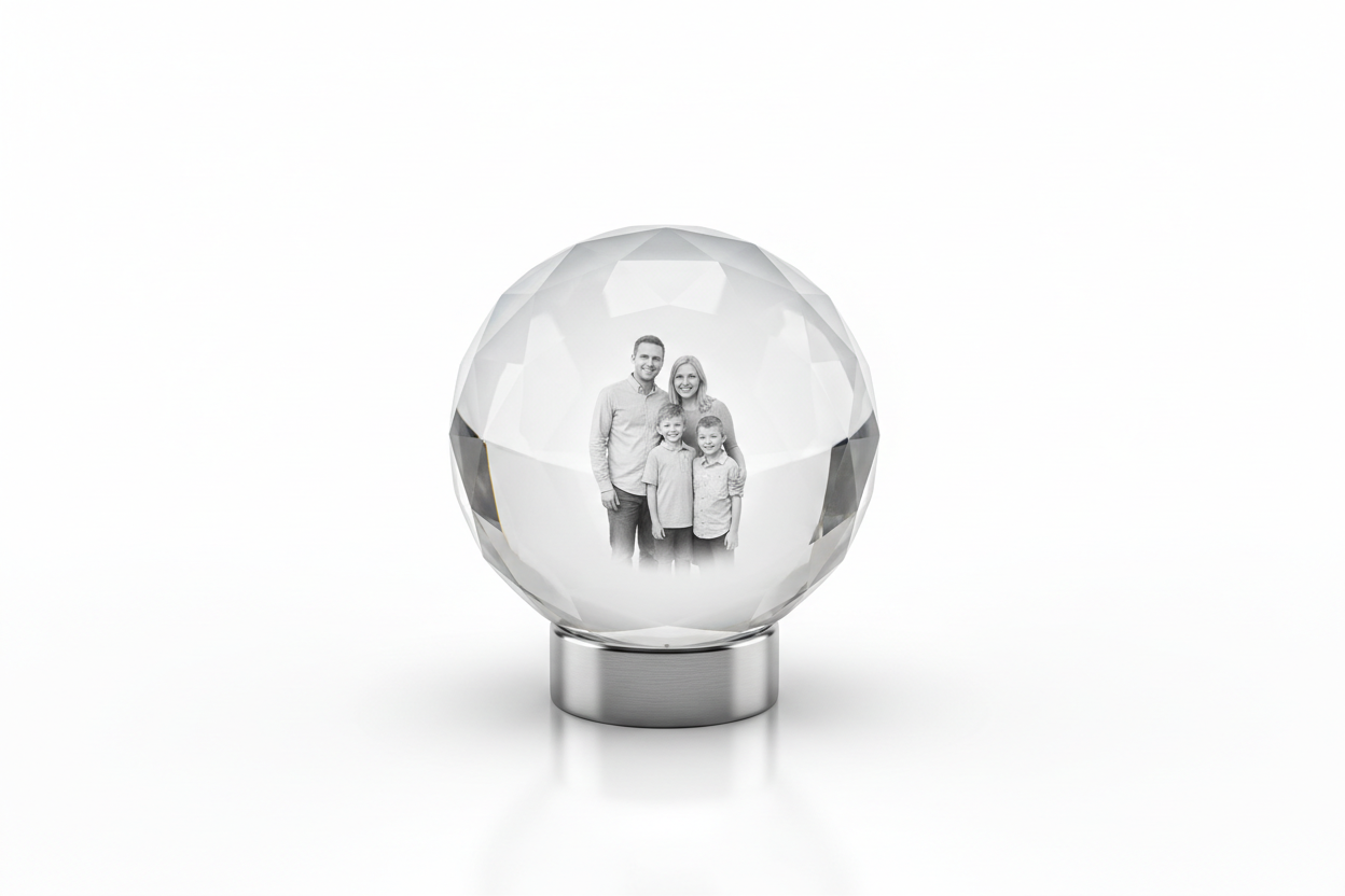 Crystal Photo Ball - Personalised Engraved Crystal Sphere