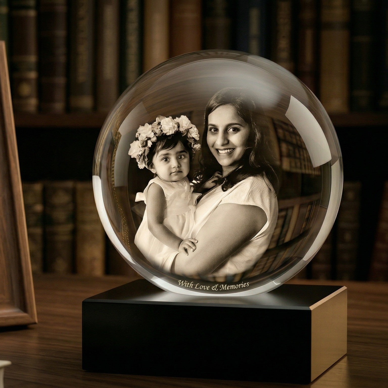 Crystal Photo Ball – Personalised Engraved Crystal Sphere